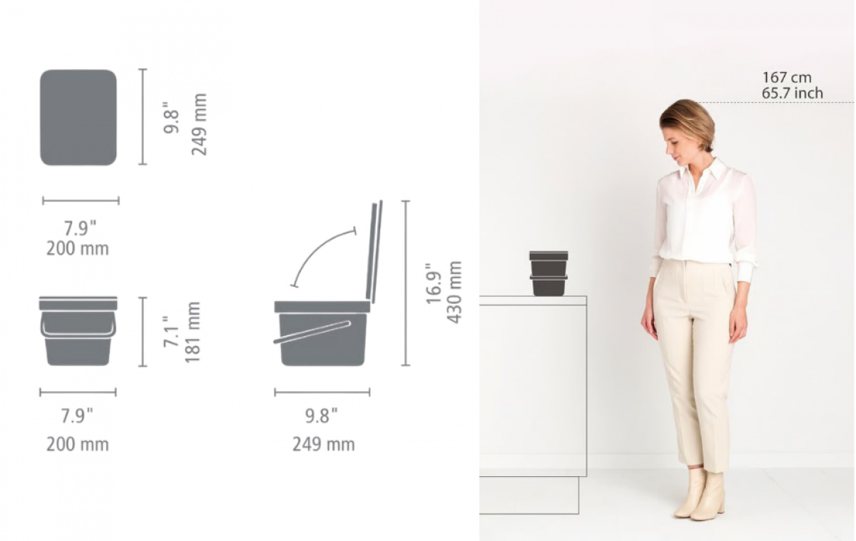 Brabantia Affaldsspand 6L i gruppen Husholdning & Køkken / Vask Rengøring & Opvask / Rengøring hos Campmarket (84301)
