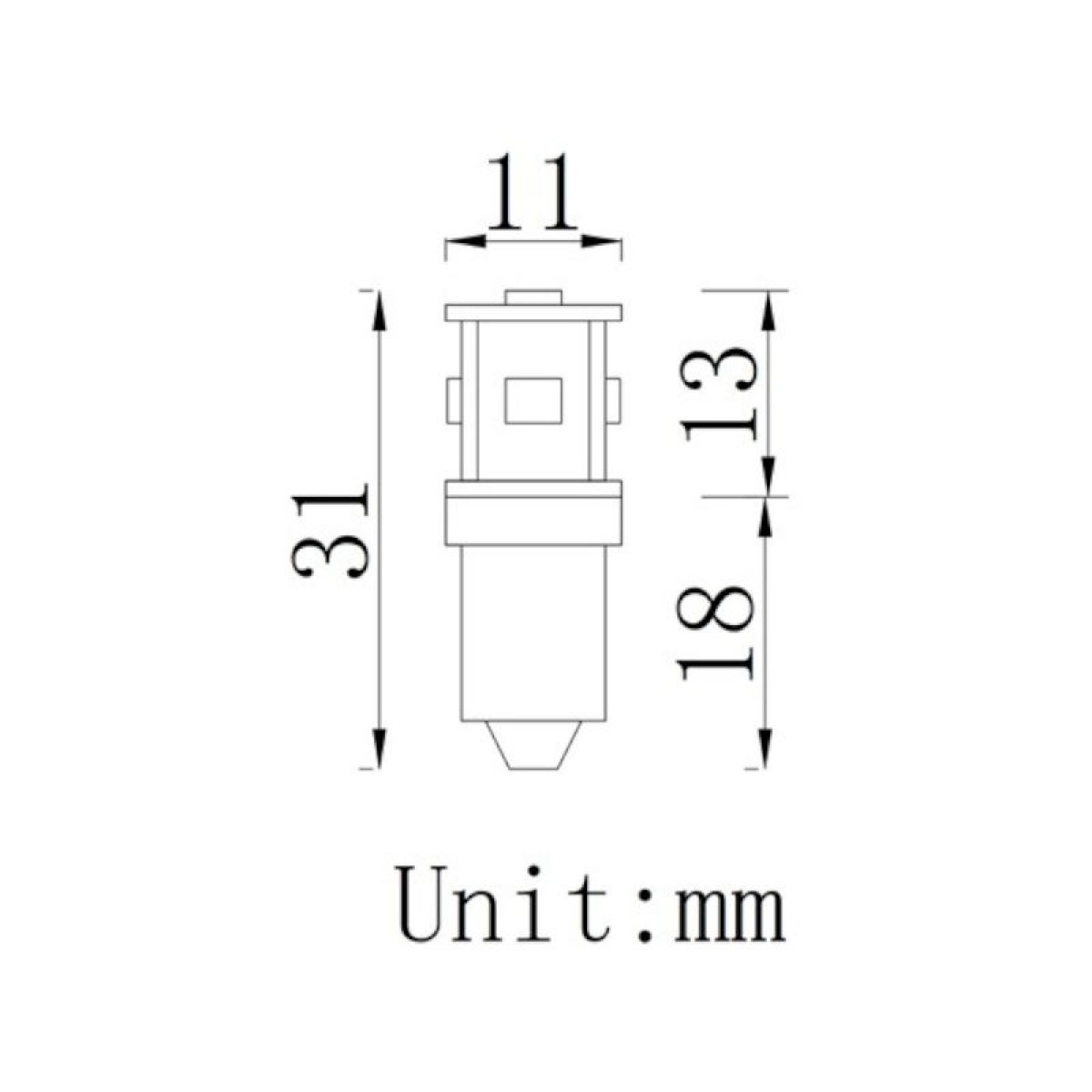 Ba9s-5 Led i gruppen Campingvogn og autocamper / El - Elektronik / Indvendig belysning / LED-Belysning / LED reservlamper hos Campmarket (84355)