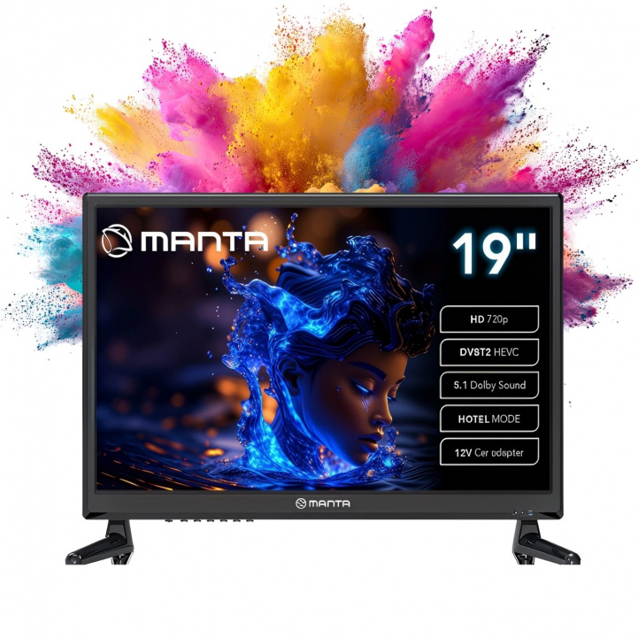 Manta LED-TV 19 tommer 12–230 V i gruppen Campingvogn og autocamper / El - Elektronik / TV, Billede & Lyd / TV hos Campmarket (84474)