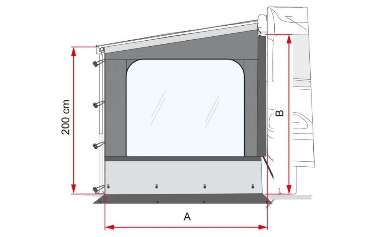 Fiamma Side W Pro F45/F80 i gruppen Fortelt & Markiser / Markiser / Autocamper Markiser / Fiamma / Gavle / Fronter hos Campmarket (84657)