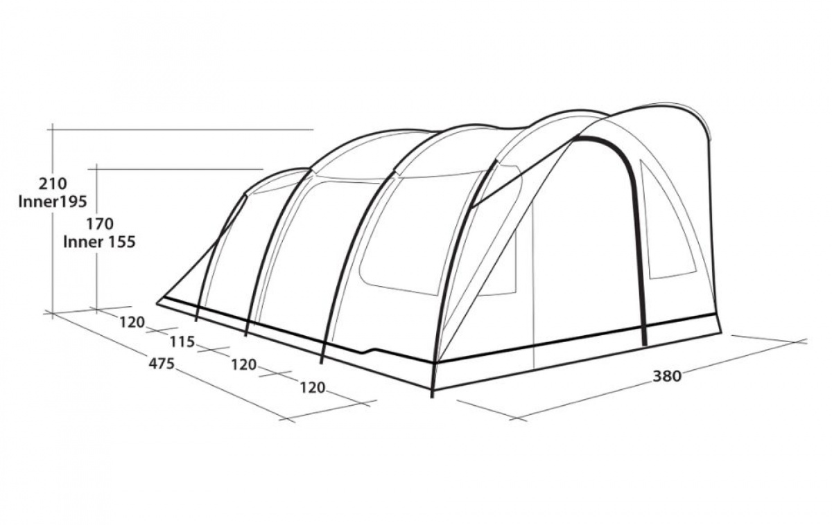 Outwell Sky 6 i gruppen Outdoor / Camping telt / Familietelte hos Campmarket (84722)