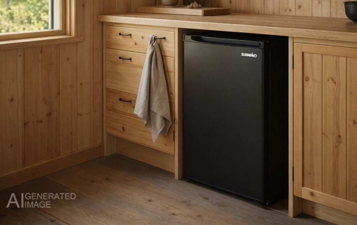 Sunwind Kompressorkøleskab Nova 70L Sort 12/24V i gruppen Campingvogn og autocamper / Varme & Køling / Køleskabe & Kølebokse / Kompressor Køleskab hos Campmarket (84784)