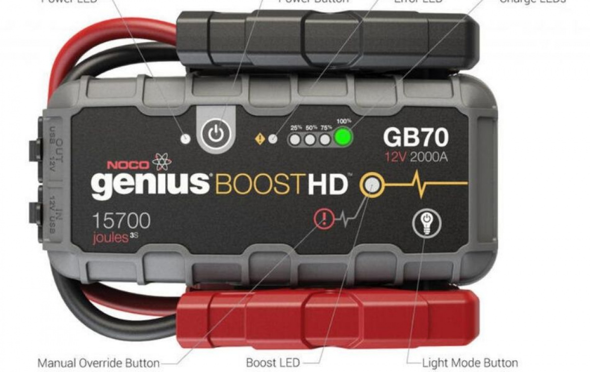 Noco Batteribooster Genius Boost HD i gruppen Campingvogn og autocamper / El - Elektronik / Batterier & Omformere / Batterier / Batteritilbehør hos Campmarket (84906)