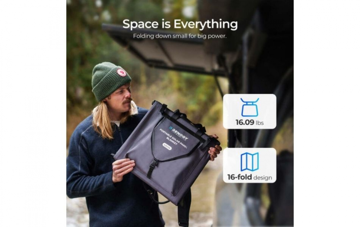 Renogy Bærbart Foldbart Solpanel 400W i gruppen Campingvogn og autocamper / El - Elektronik / Solpaneler hos Campmarket (84908)