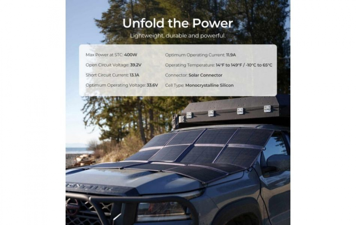 Renogy Bærbart Foldbart Solpanel 400W i gruppen Campingvogn og autocamper / El - Elektronik / Solpaneler hos Campmarket (84908)