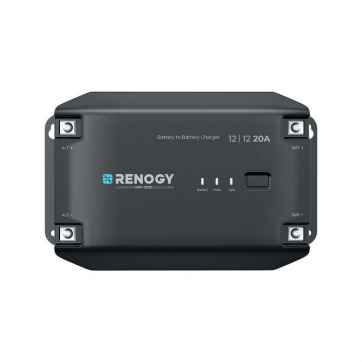 Renogy DC/DC Oplader 20A Bluetooth i gruppen Campingvogn og autocamper / El - Elektronik / Batterier & Omformere / Batteriopladere hos Campmarket (84910)
