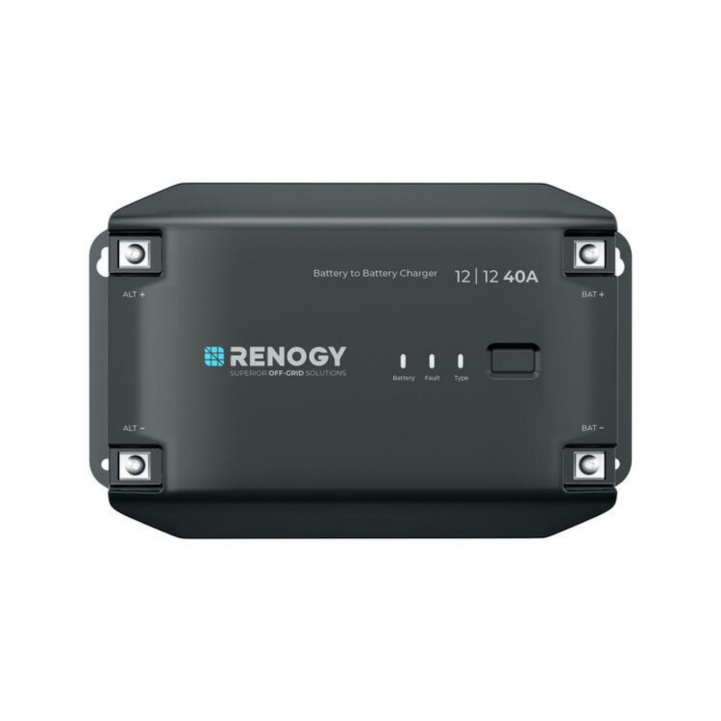 Renogy DC/DC Oplader 40A Bluetooth i gruppen Campingvogn og autocamper / El - Elektronik / Batterier & Omformere / Batteriopladere hos Campmarket (84911)