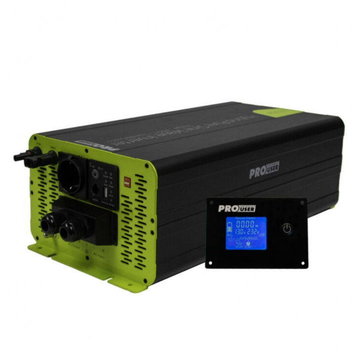 Pro-User PSI1500TX 3in1 Inverter/Oplader/Regulator i gruppen Campingvogn og autocamper / El - Elektronik / Batterier & Omformere / Inverter & Omformer / Omformer 12V Til 230V hos Campmarket (85008)