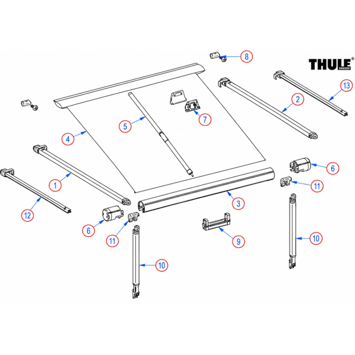 Thule Omnistor 1200 Reservedele i gruppen Fortelt & Markiser / Markiser / Campingvogns Markiser / Reservdele Campingvogns Markiser / Reservedele Thule / Omnistor hos Campmarket (85168)